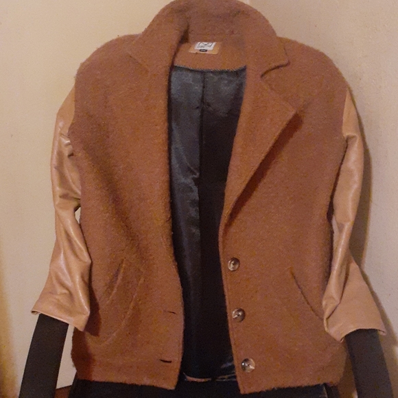Blazer/jacket Wool,leather, acrylic-size m - Picture 4 of 8